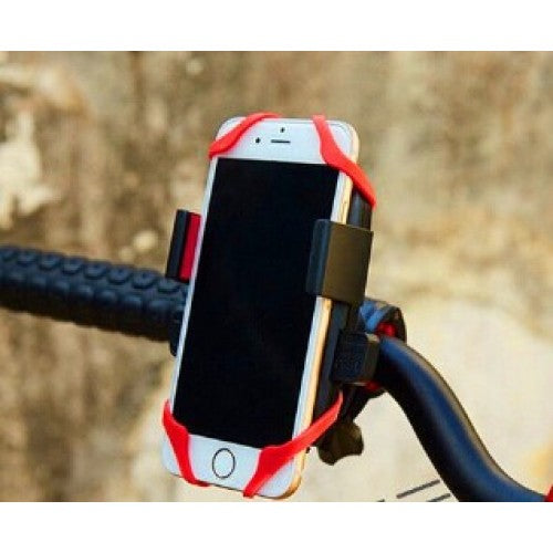 Lastik Destekli Standlı Bisiklet Telefon Tutucu 4
