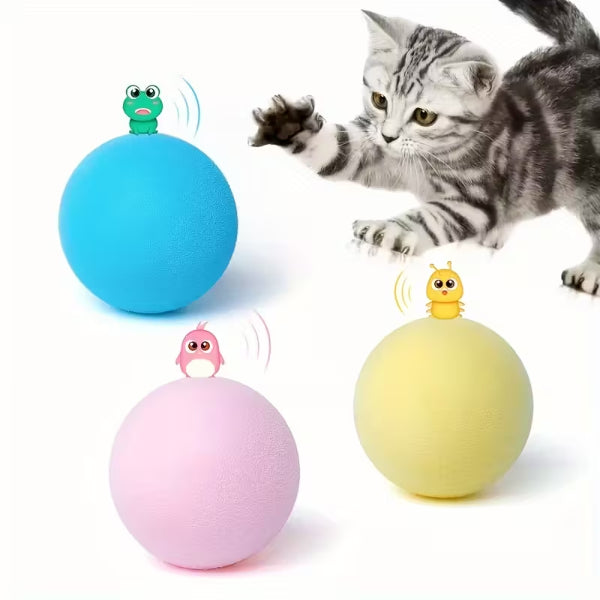 Kedi Otlu 3 Sesli İnteraktif Top Kedi Oyuncağı 5