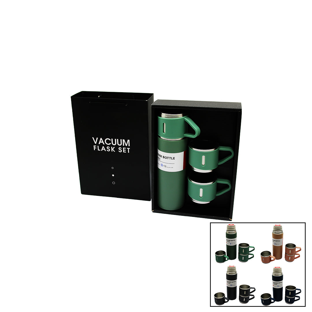 ÇANTALI 500ML 3 PARÇA BARDAKLI ÇELİK TERMOS SETİ (5538) 1