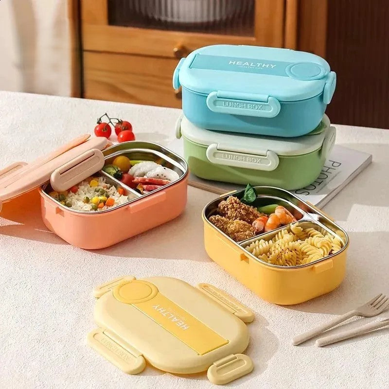 2 Bölmeli Yemek Kabı - 304 Paslanmaz Çelik - 900 ml 4