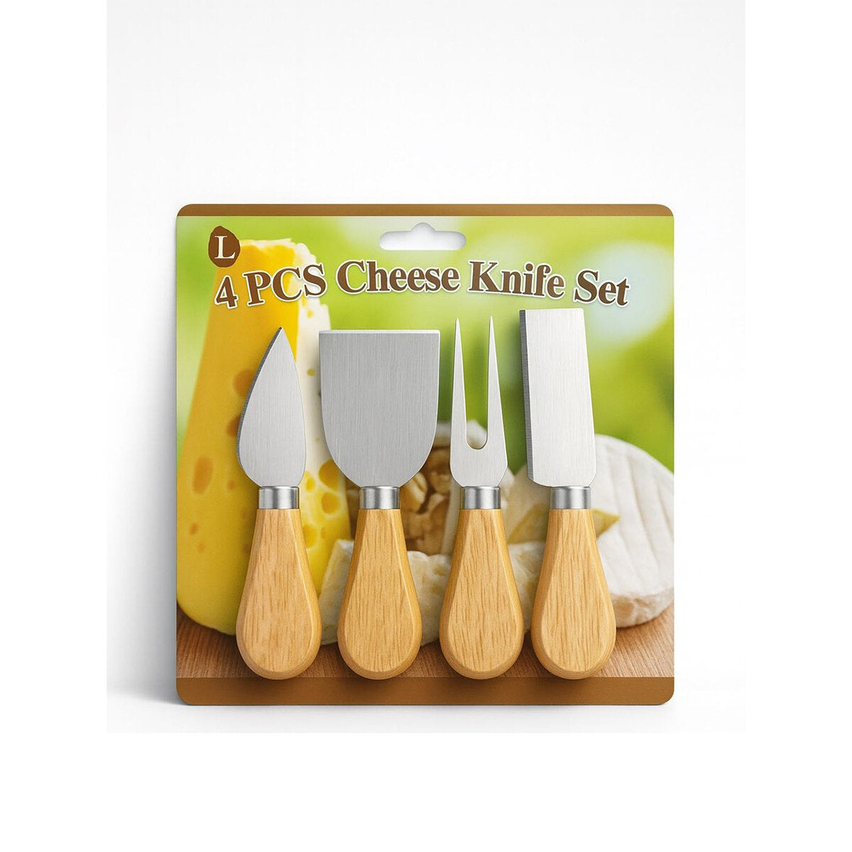 CHEESE KNİFE SET 4PCS PEYNİR BIÇAK SETİ AHŞAP BAMBU SAPLI (5538) 3