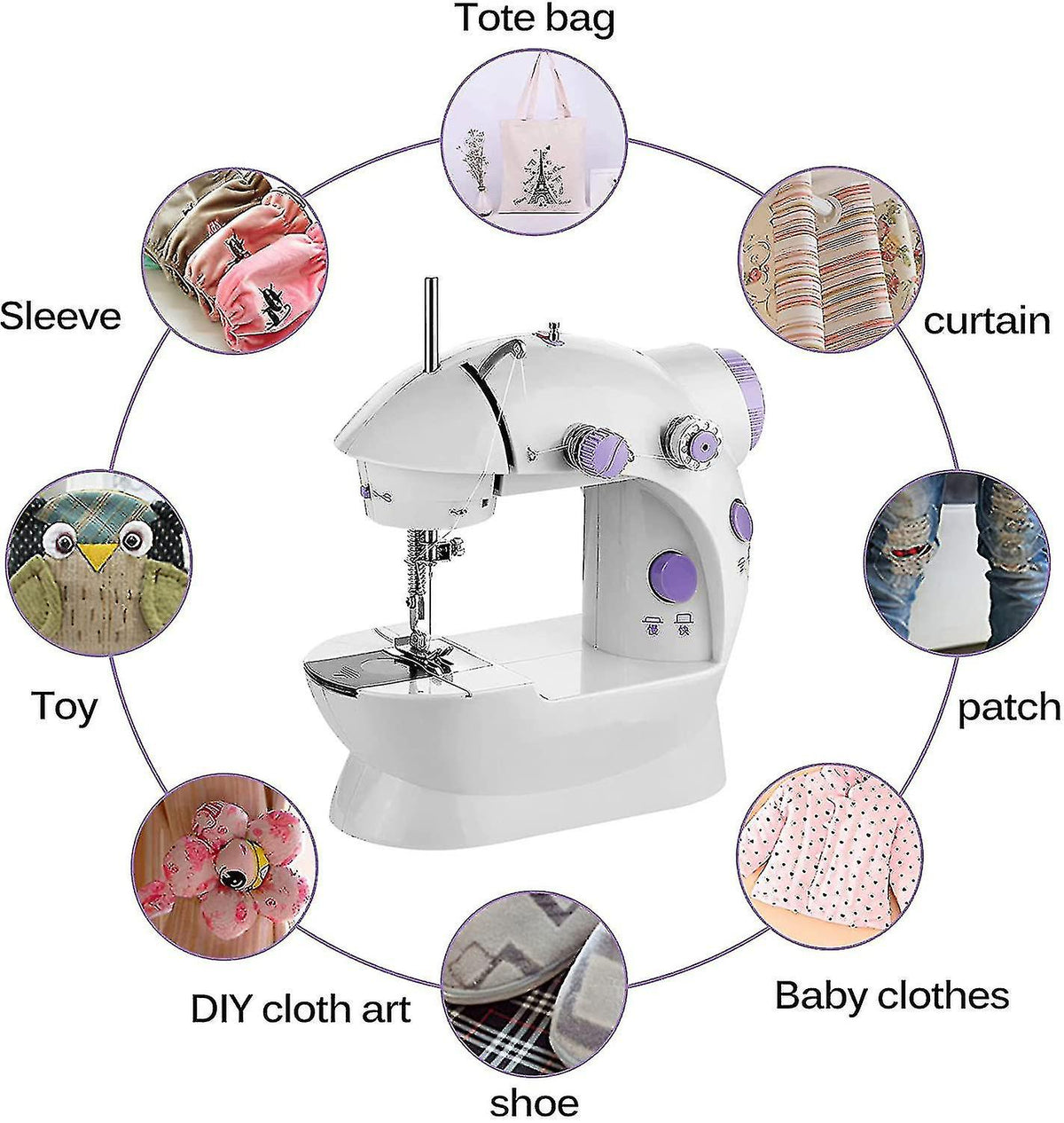 Mini Ev Dikiş Makinesi Pedallı Sewing Machine 4