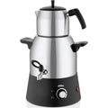 ELEKTRİKLİ SEMAVER MUSLUKLUÇAY MAKİNESİ ÇAYCI ÇELİK SU KAZANI=3LT - ÇELİK DEMLİK=1.1LT 1000W STM-5817 (5538) 1
