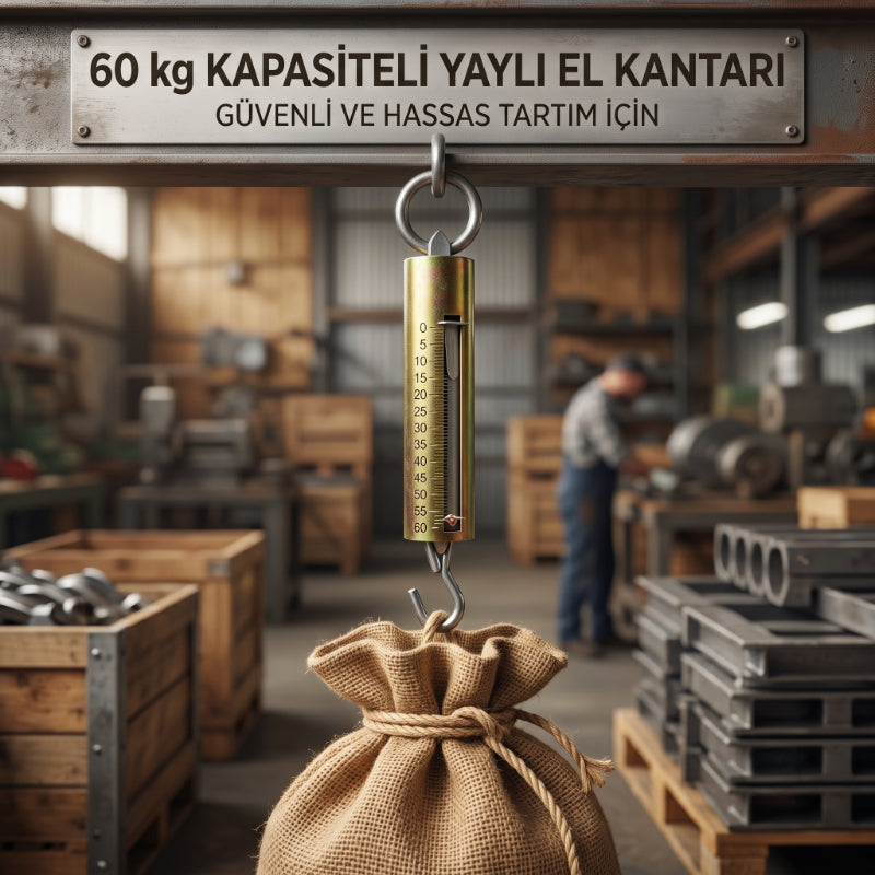 Büyük Yaylı Demir El Kantarı - 60 KG Kapasiteli - Mekanik El Terazisi 2