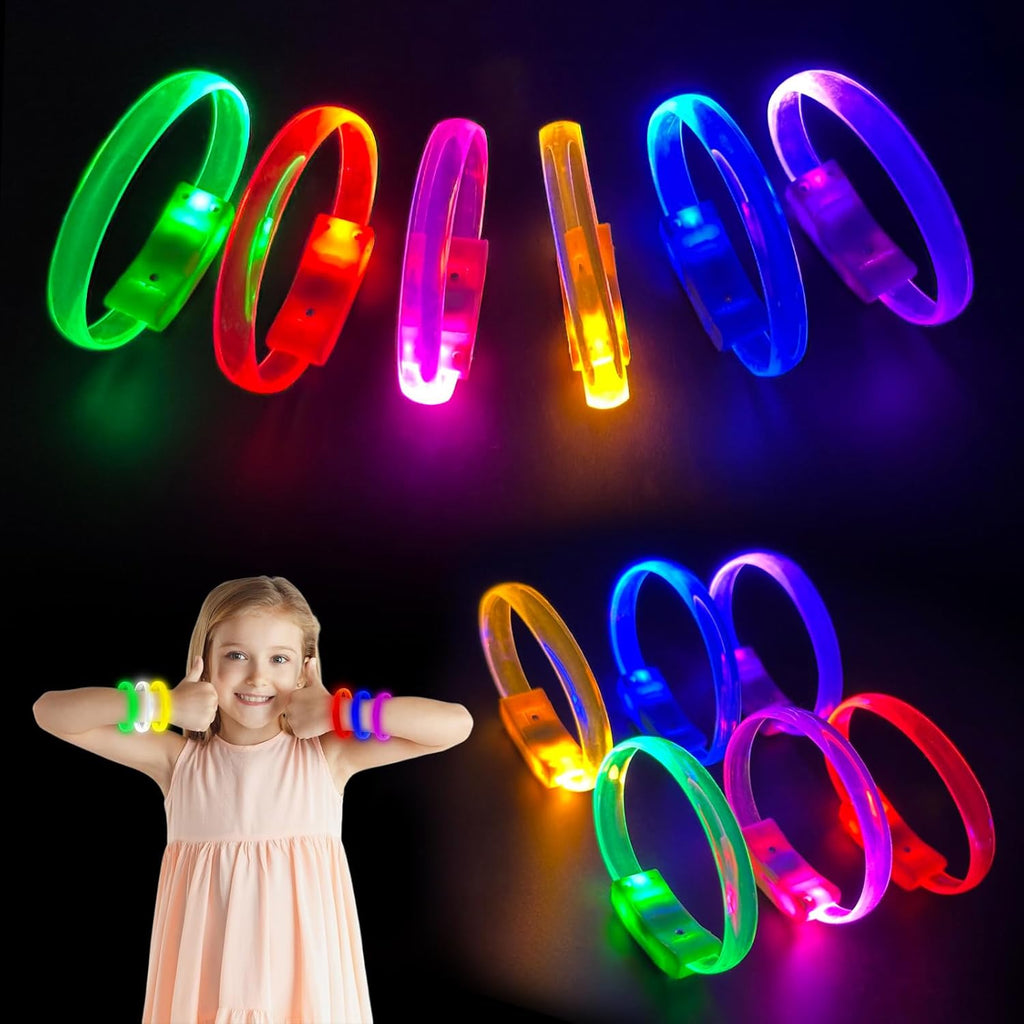 Festival & Parti LED Bileklik Baskı Yapılabilir 3 Farklı Mod Işıklı 1 Adet (5538) 4