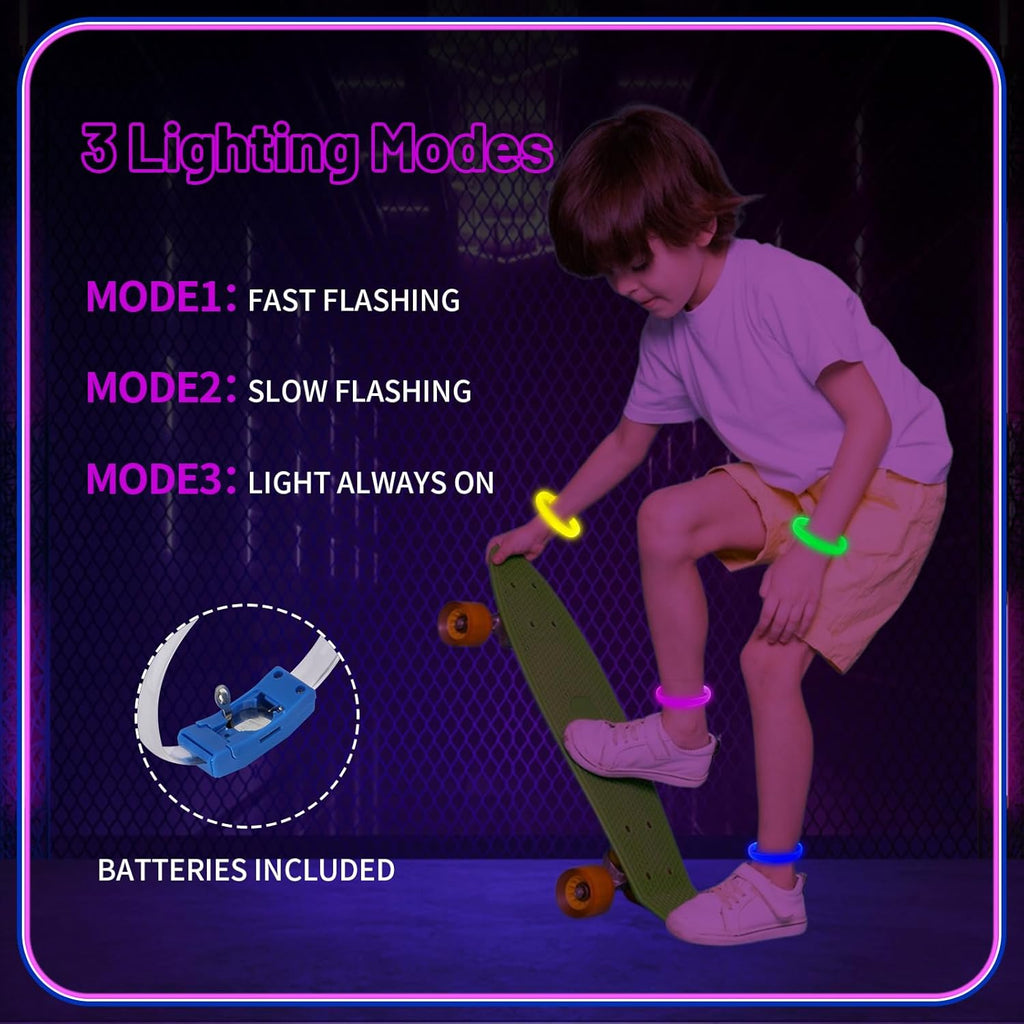 Festival & Parti LED Bileklik Baskı Yapılabilir 3 Farklı Mod Işıklı 1 Adet (5538) 5