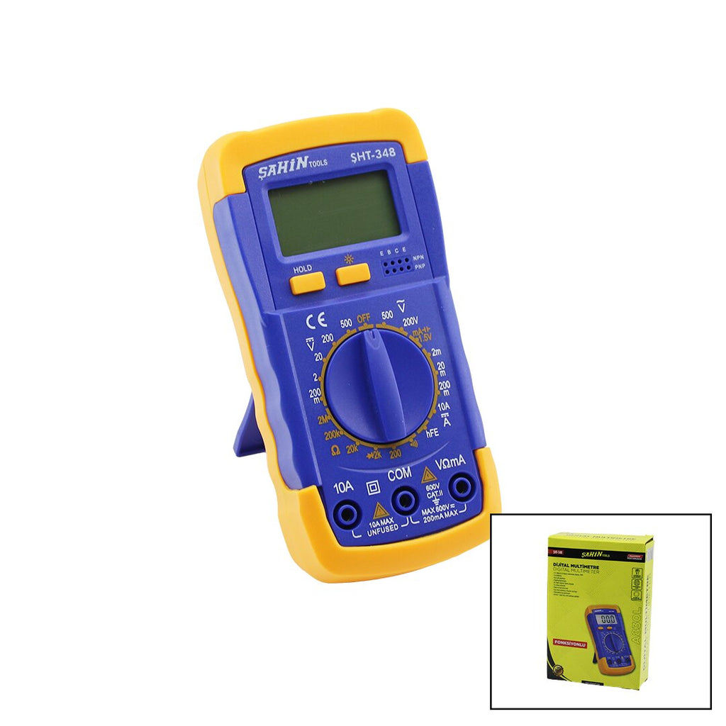 ÇOK FONKSİYONLU DİJİTAL MULTİMETRE DC VOLTAJ- AKIM- DİRENÇ- DİYOT- TRANSİSTÖR- KISA DEVRE- ÖLÇÜM (5538) 1