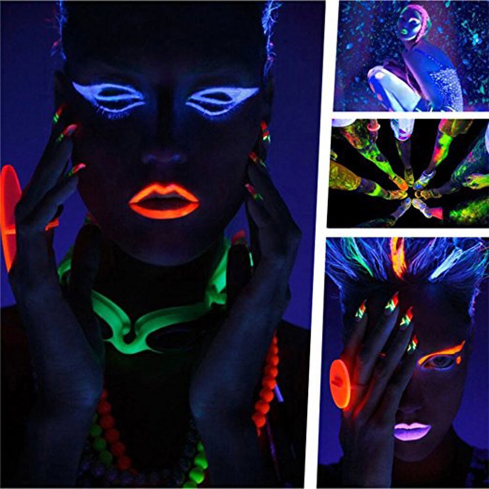 GlowPaint 6’lı Neon Boya – UV Işıkta Parlayan Makyaj Seti (5538) 2