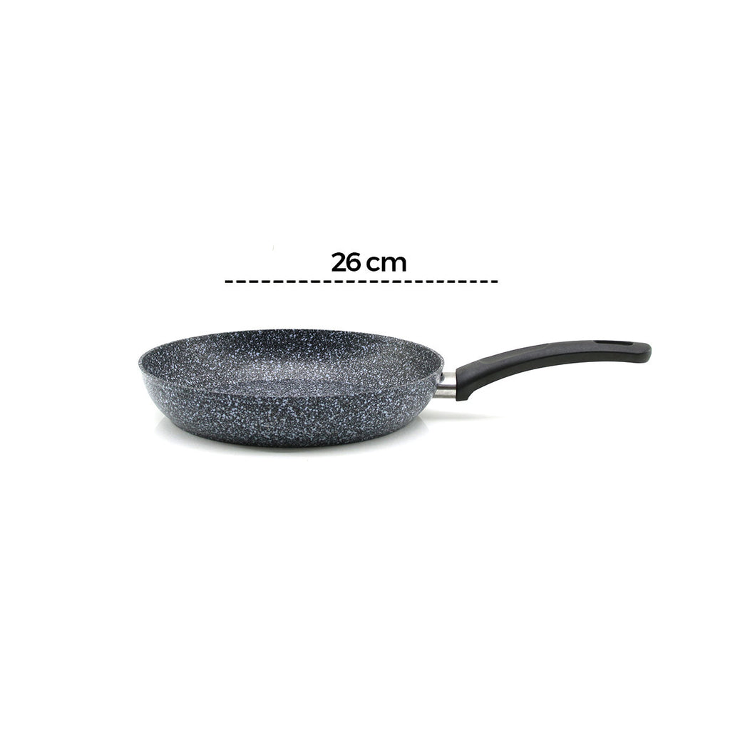 GRİ 7 PARÇA GRANİT TENCERE - TAVA SETİ 20-24CM DERİN - 27CM BASIK CAM KAPAK TENCERE - 26CM TAVA (5538) 5