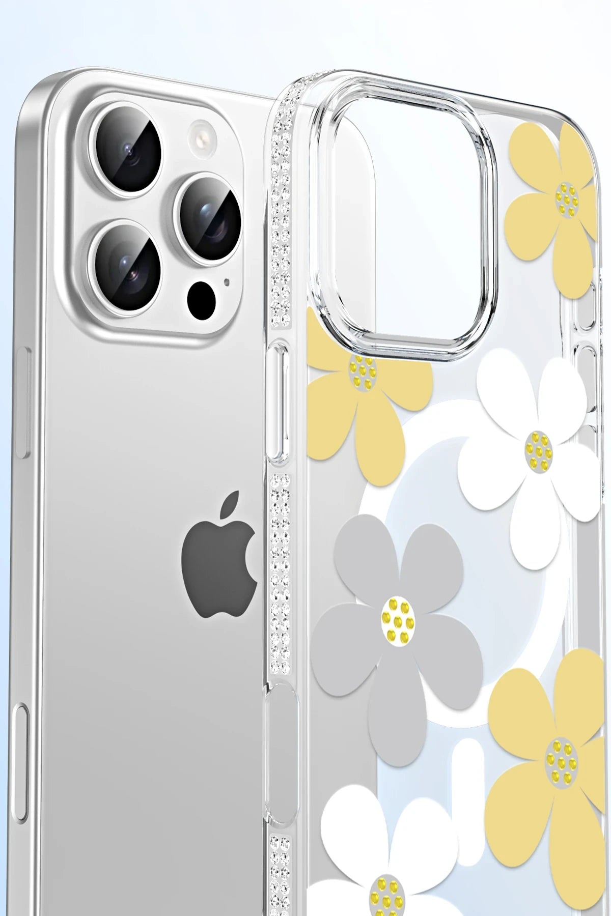 Joko Apple iPhone 14 Floral Magsafe Kapak - Beyaz 5