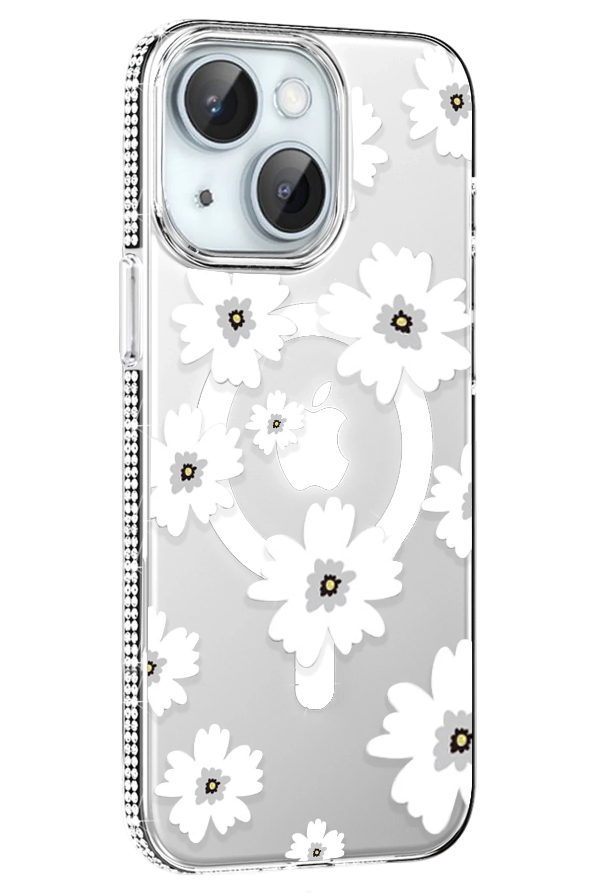 Joko Apple iPhone 14 Floral Magsafe Kapak - Beyaz 1