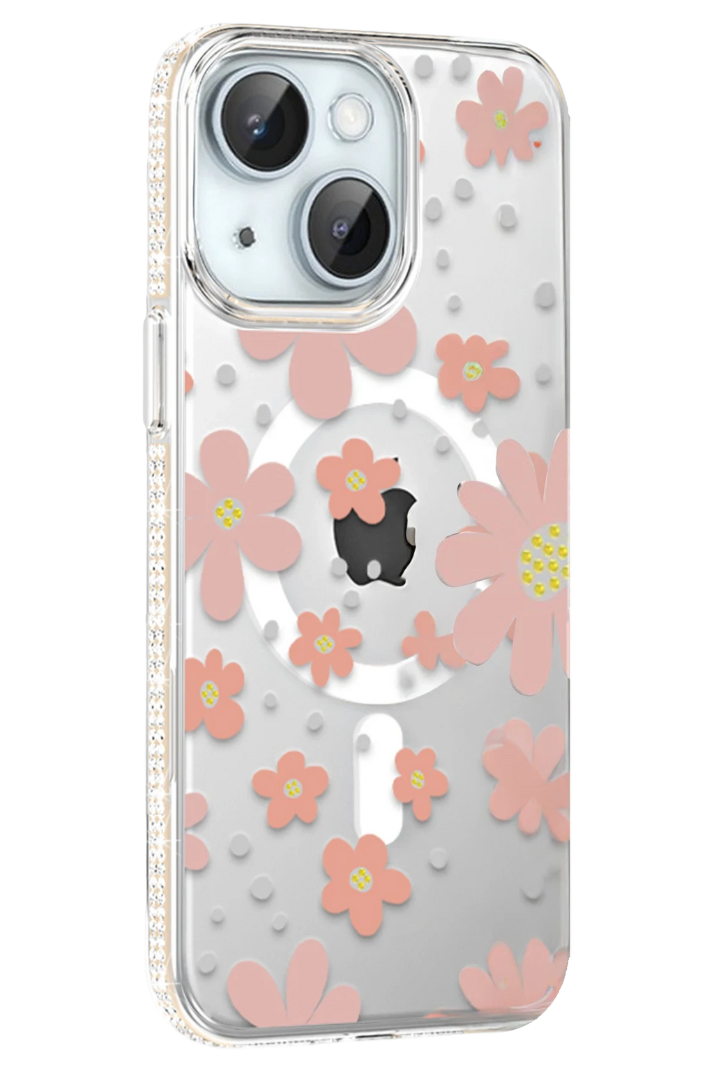 Joko Apple iPhone 14 Floral Magsafe Kapak - Pembe 1
