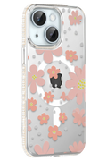 Joko Apple iPhone 14 Floral Magsafe Kapak - Pembe 1
