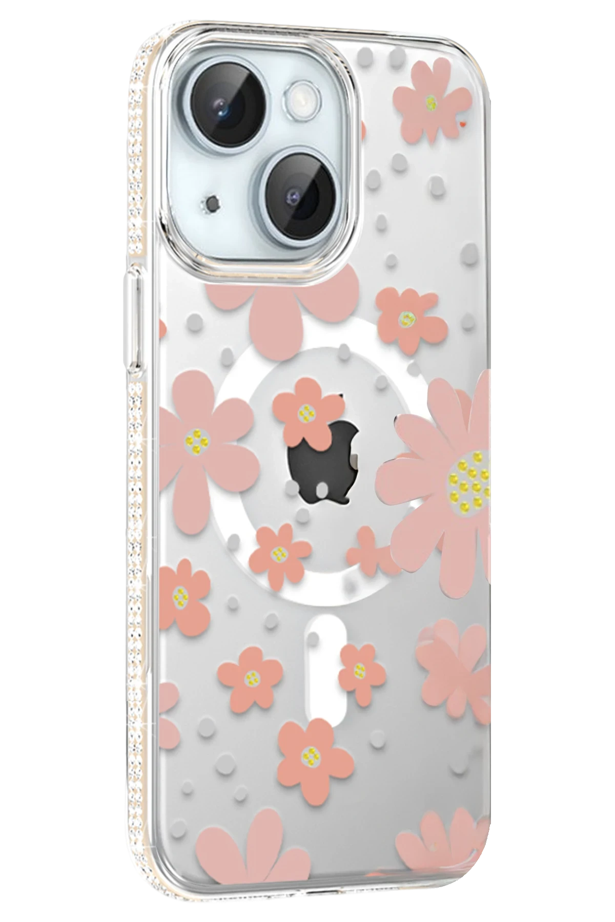 Joko Apple iPhone 14 Floral Magsafe Kapak - Pembe 1