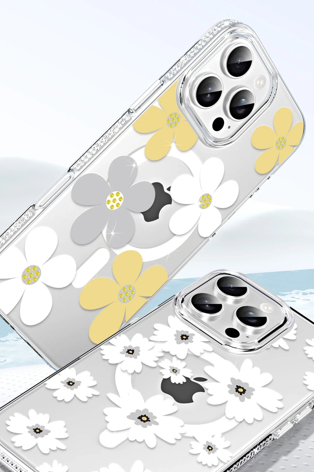 Joko Apple iPhone 14 Floral Magsafe Kapak - Sarı 2