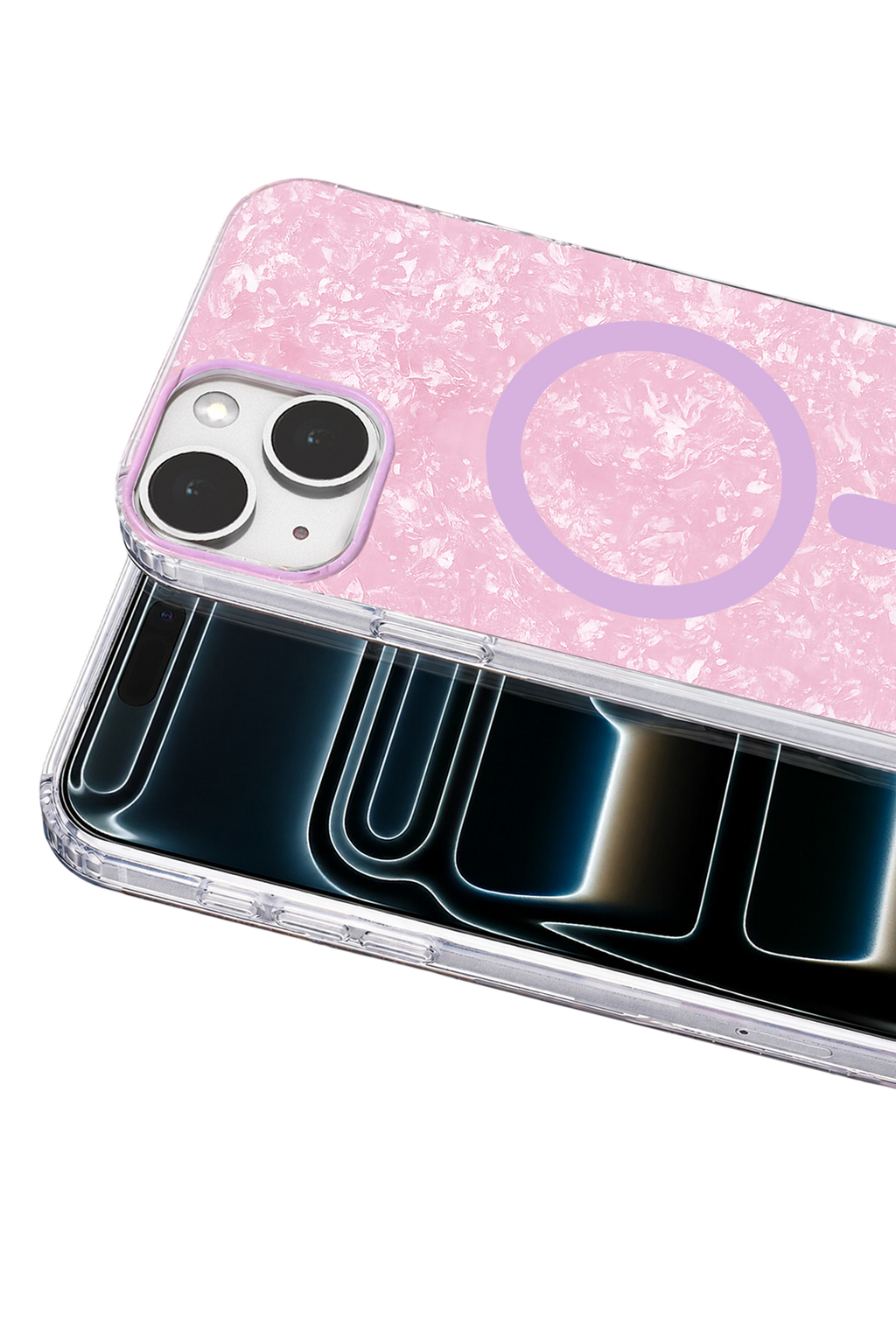 Onegif Apple iPhone 14 Mila Dalgalı Magsafe Kapak - Lila 2