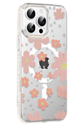 Joko Apple iPhone 14 Pro Max Floral Magsafe Kapak - Pembe 1