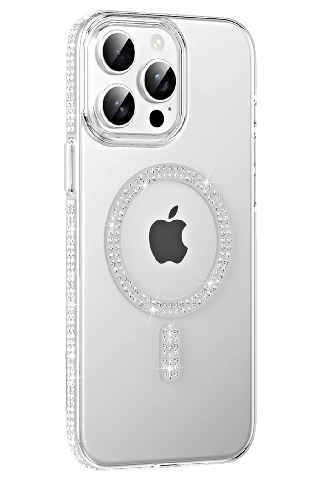 Joko Apple iPhone 14 Pro Max Move Taşlı Magsafe Kapak - Gümüş 1