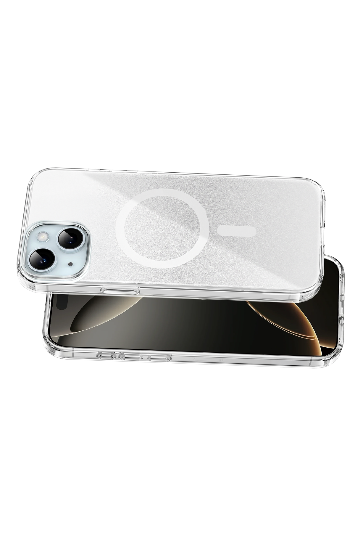 Onegif Apple iPhone 14 Sora Simli Magsafe Kapak - Beyaz 3