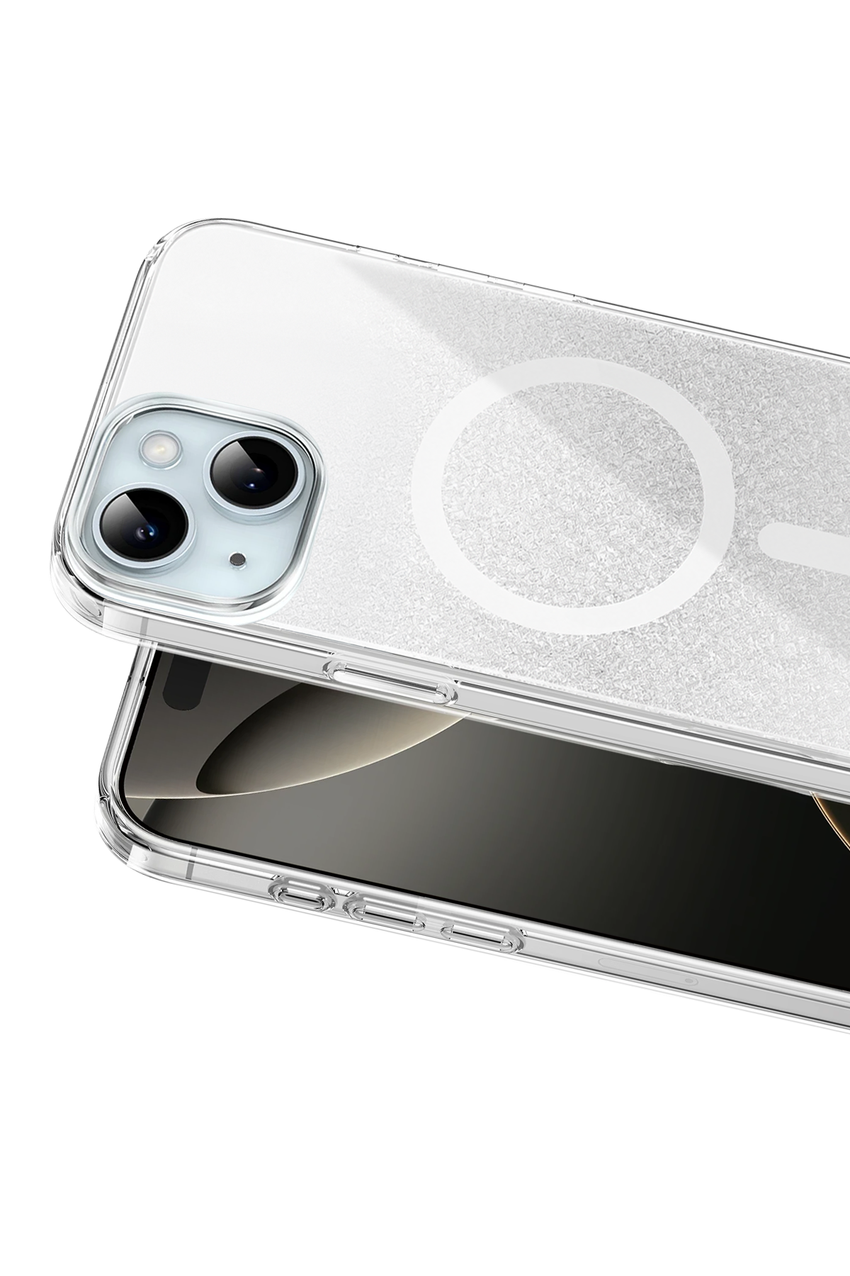 Onegif Apple iPhone 14 Sora Simli Magsafe Kapak - Beyaz 2