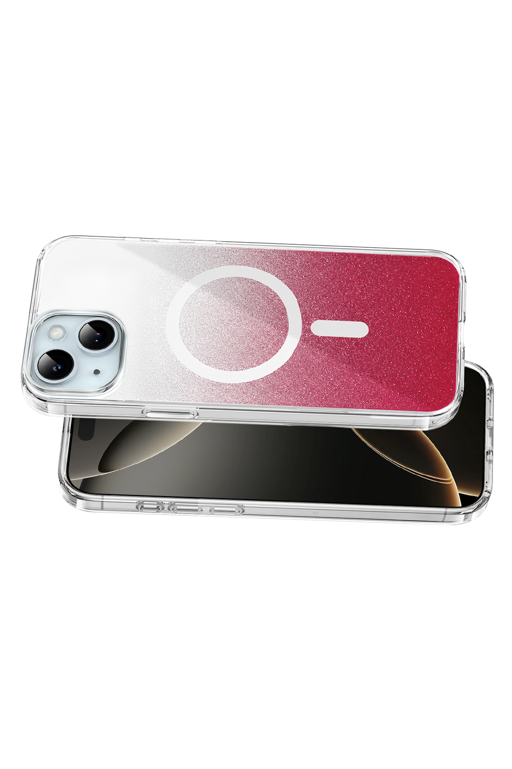 Onegif Apple iPhone 14 Sora Simli Magsafe Kapak - Kırmızı 3