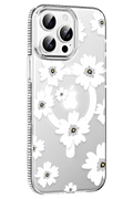 Joko Apple iPhone 15 Pro Floral Magsafe Kapak - Beyaz 1