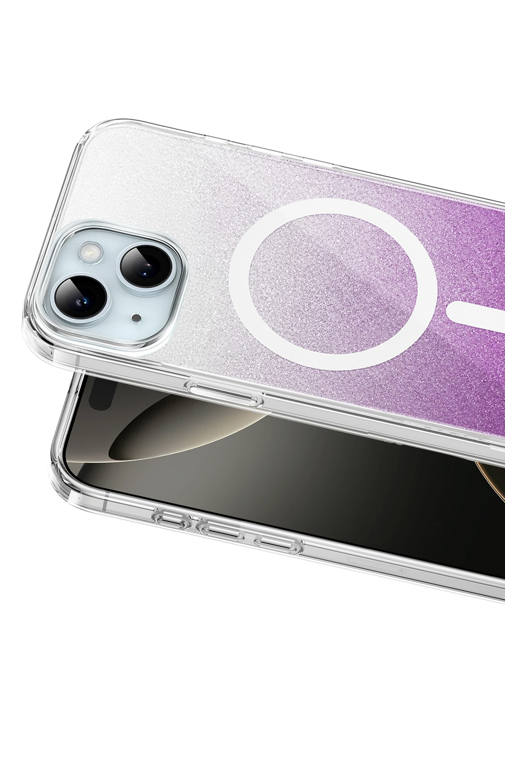 Onegif Apple iPhone 15 Sora Simli Magsafe Kapak - Mor 2