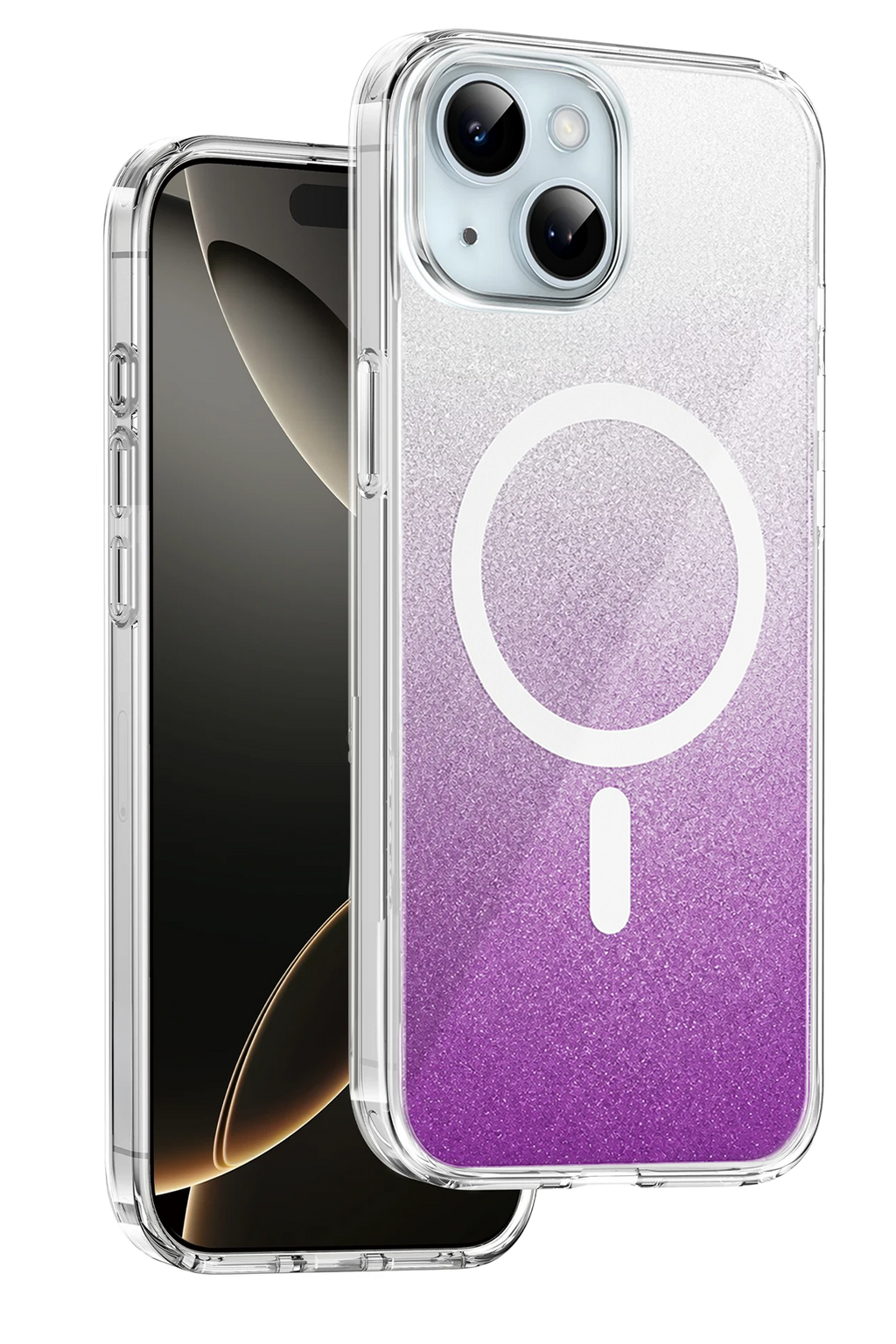 Onegif Apple iPhone 15 Sora Simli Magsafe Kapak - Mor 1