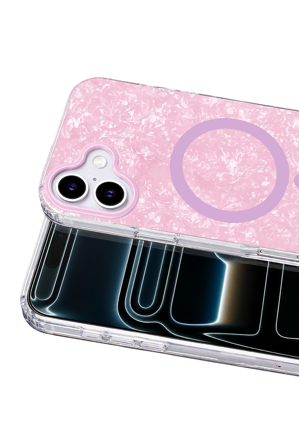 Onegif Apple iPhone 16 Mila Dalgalı Magsafe Kapak - Lila 2