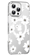 Joko Apple iPhone 16 Pro Max Floral Magsafe Kapak - Beyaz 1