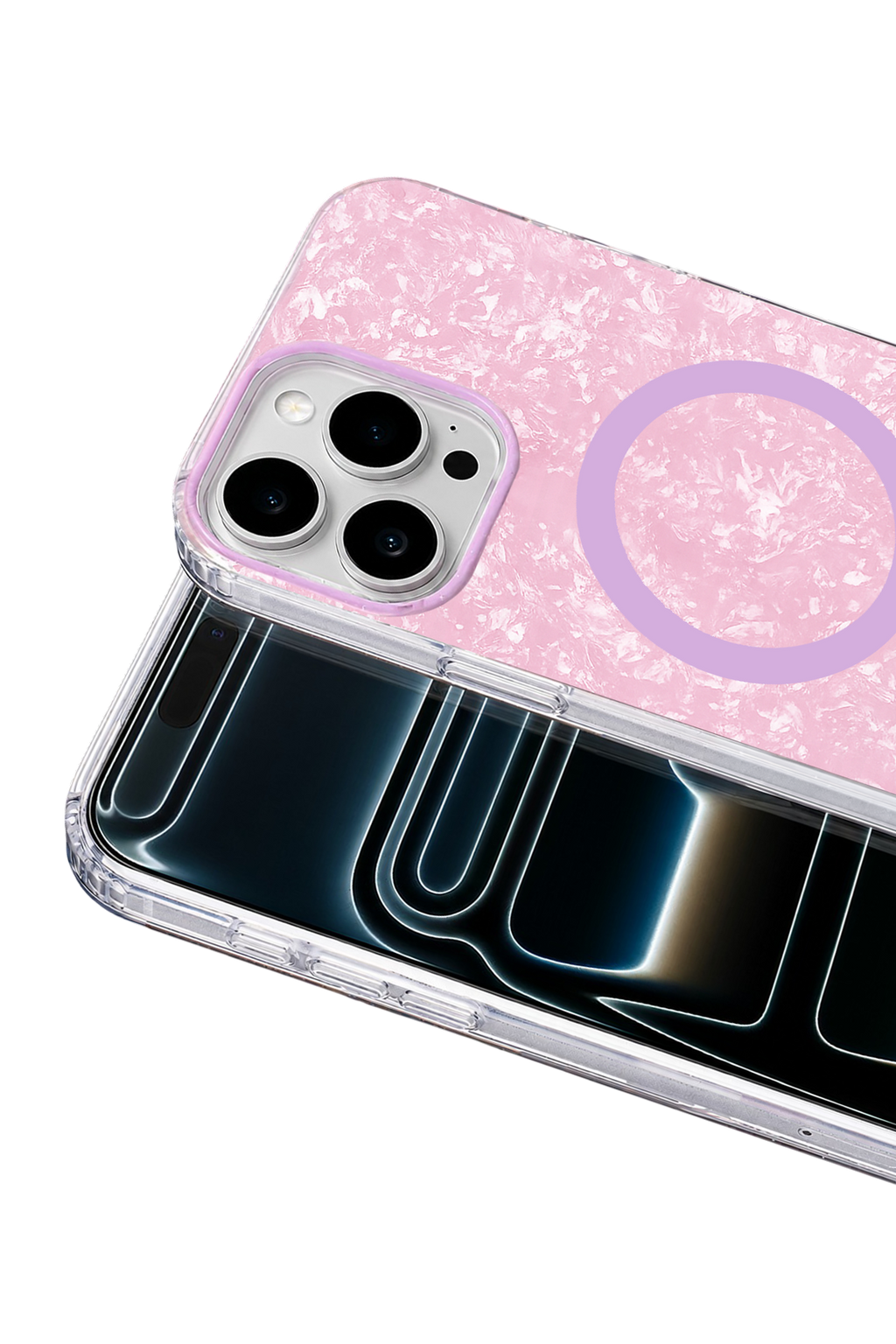 Onegif Apple iPhone 16 Pro Max Mila Dalgalı Magsafe Kapak - Lila 2