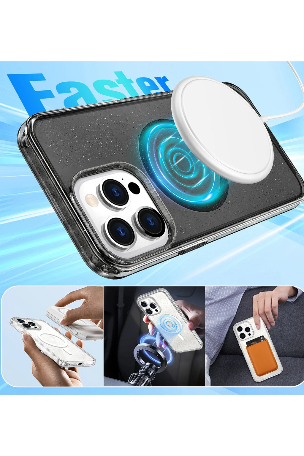 Joko Apple iPhone 16 Pro Max Star Magsafe Kapak - Şeffaf 3