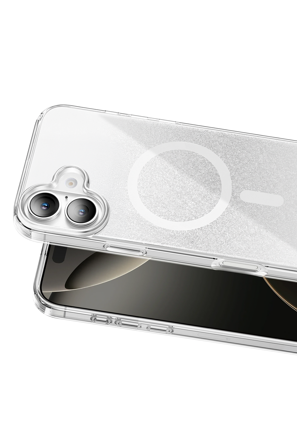 Onegif Apple iPhone 16 Sora Simli Magsafe Kapak - Beyaz 2