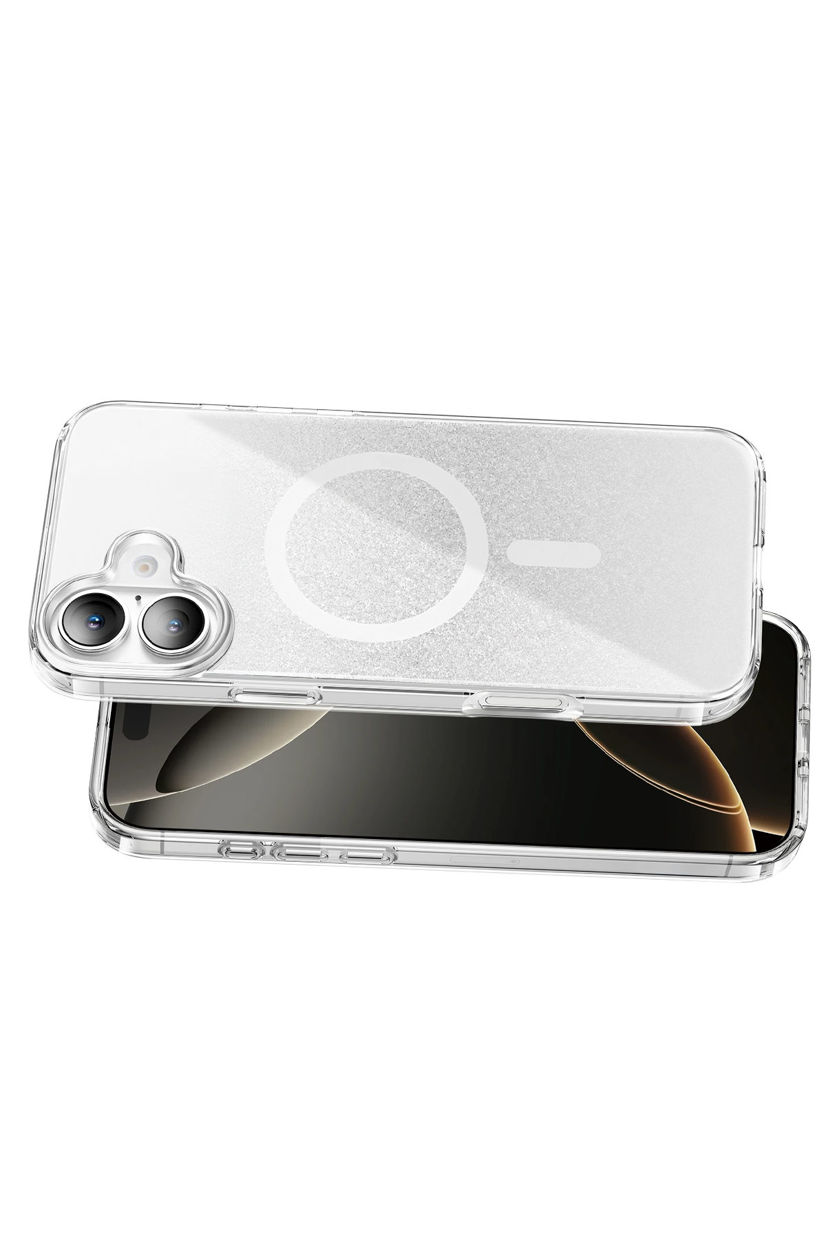 Onegif Apple iPhone 16 Sora Simli Magsafe Kapak - Beyaz 3