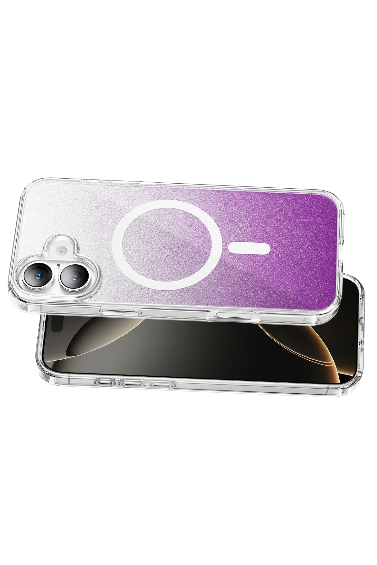 Onegif Apple iPhone 16 Sora Simli Magsafe Kapak - Mor 3
