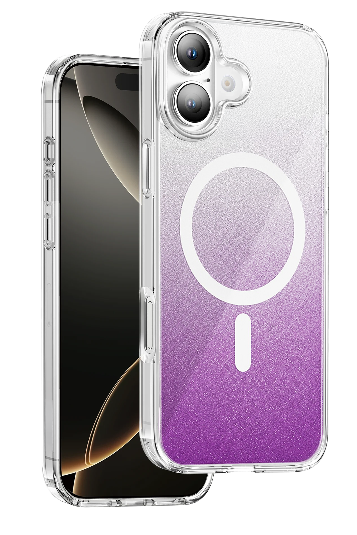 Onegif Apple iPhone 16 Sora Simli Magsafe Kapak - Mor 1