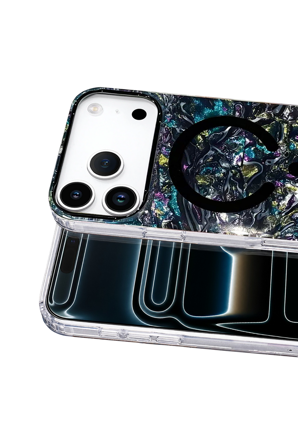 Onegif Apple iPhone 17 Pro Max Mila Dalgalı Magsafe Kapak - Lacivert 2