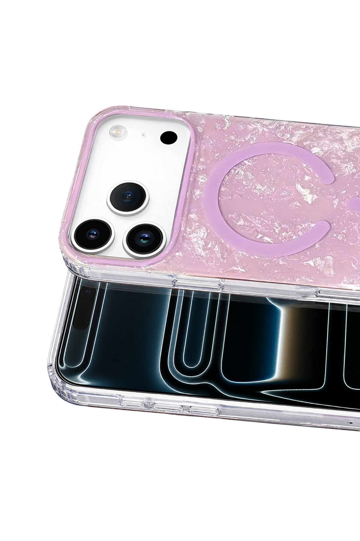 Onegif Apple iPhone 17 Pro Max Mila Dalgalı Magsafe Kapak - Lila 2