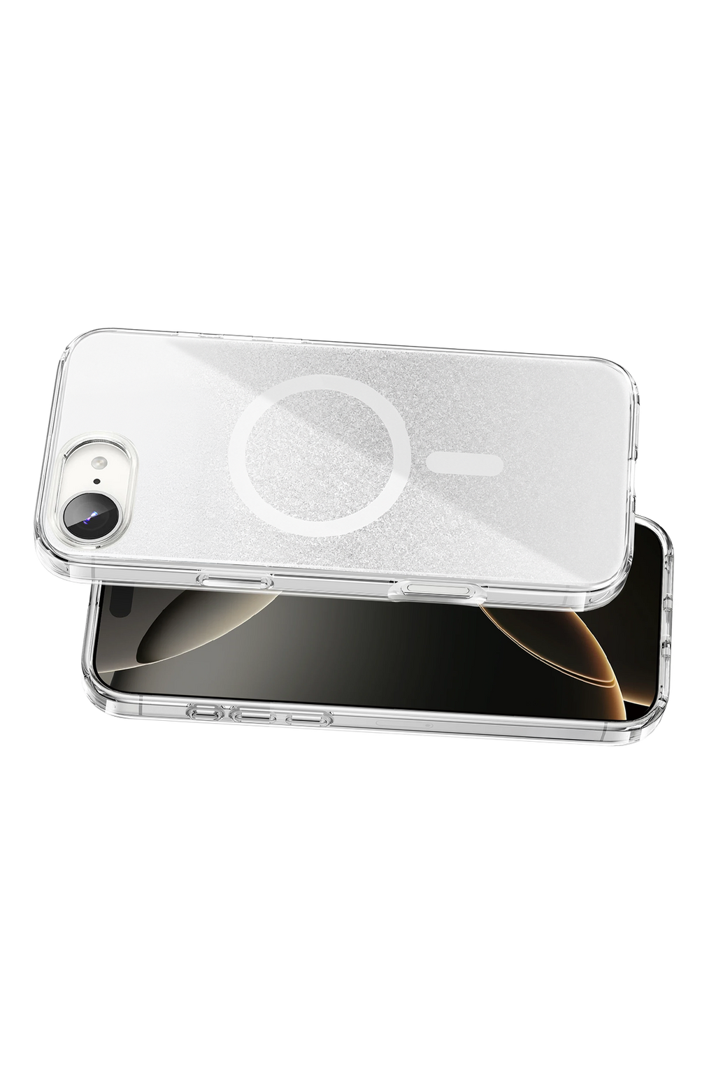 Onegif Apple iPhone 17E Sora Simli Magsafe Kapak - Beyaz 3