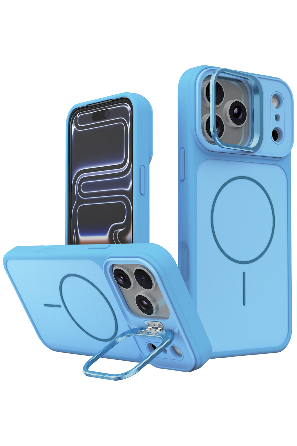 Joko Apple iPhone 18 Pro Pale Magsafe Standlı Kapak - Sierra Blue 1