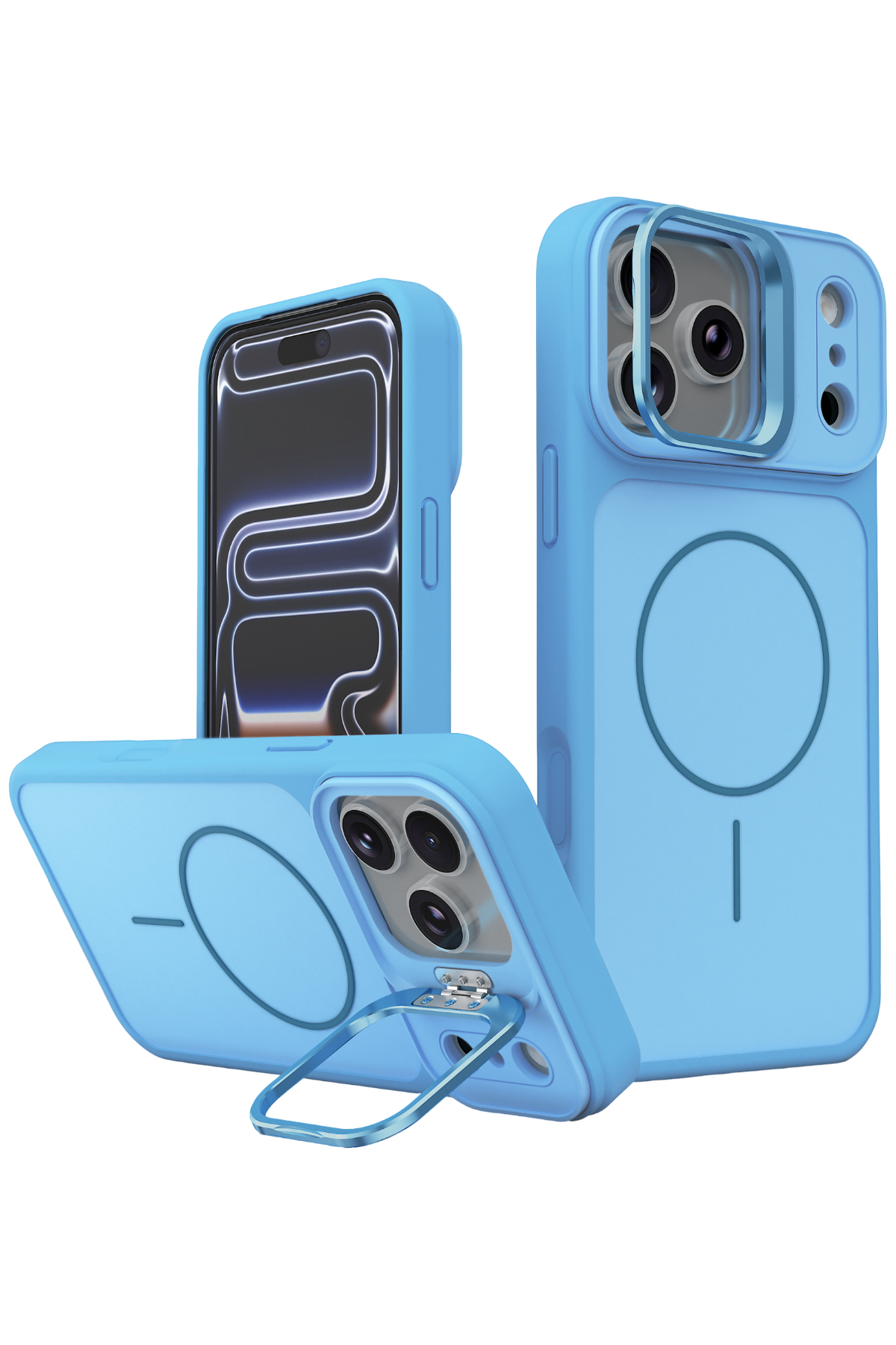 Joko Apple iPhone 18 Pro Pale Magsafe Standlı Kapak - Sierra Blue 1