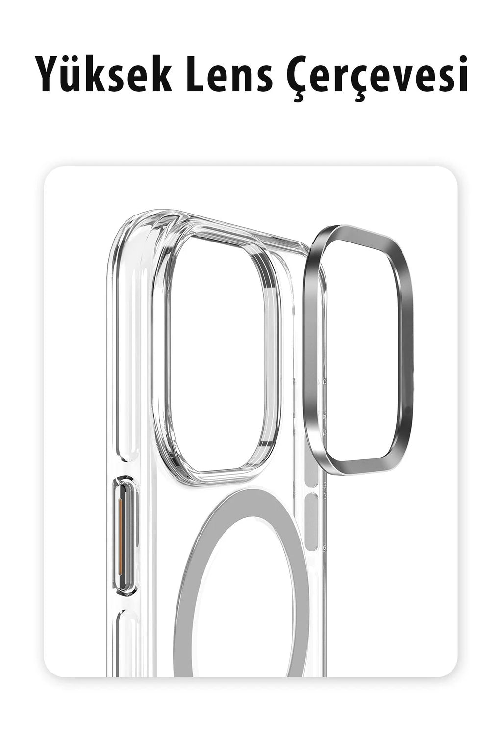 Joko Apple iPhone 14 Pro Kılıf Crystal Magsafe Kapak - Siyah 4