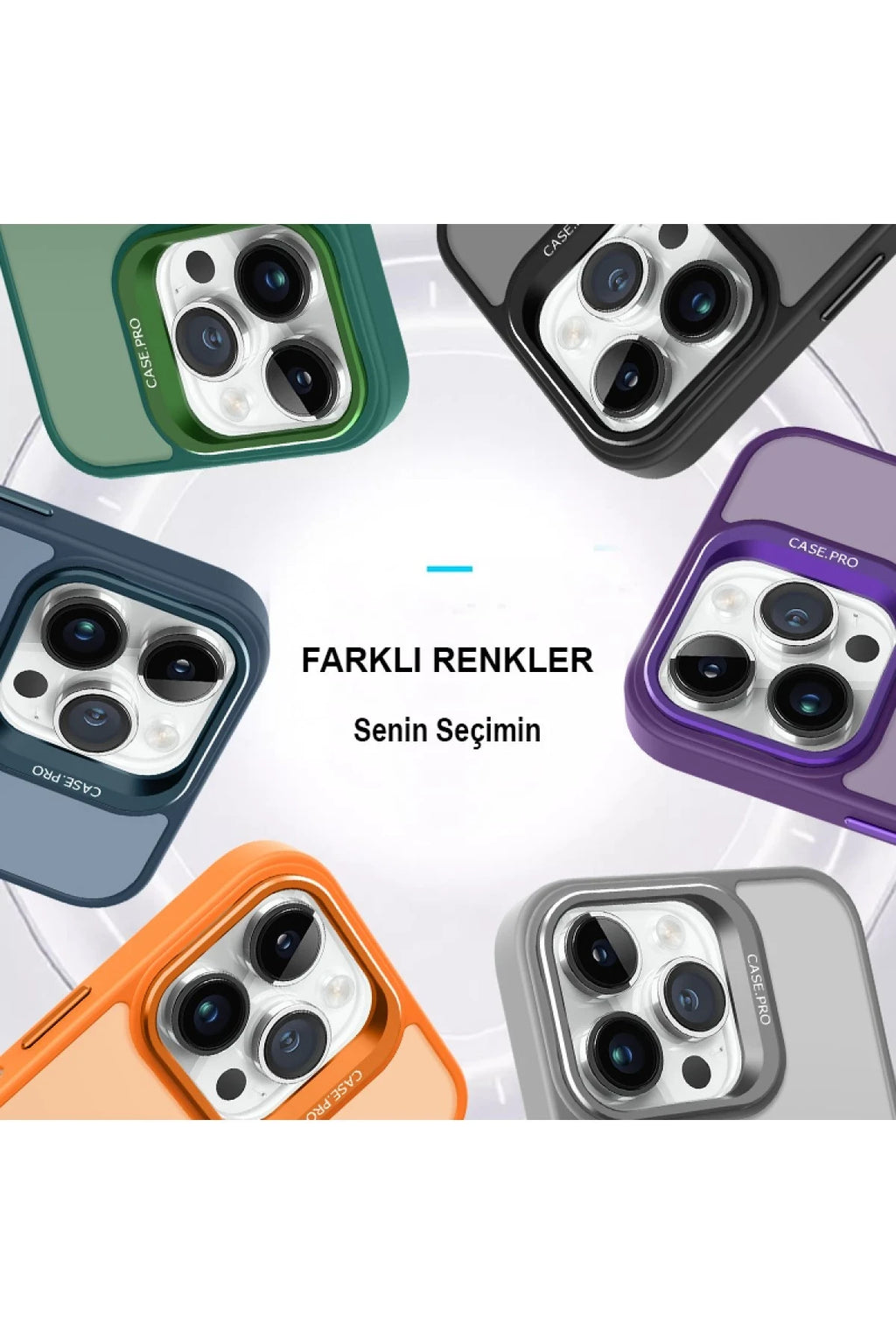 Joko Apple iPhone 14 Pro Kılıf Flet Lens Magsafe Kapak - Turuncu 2