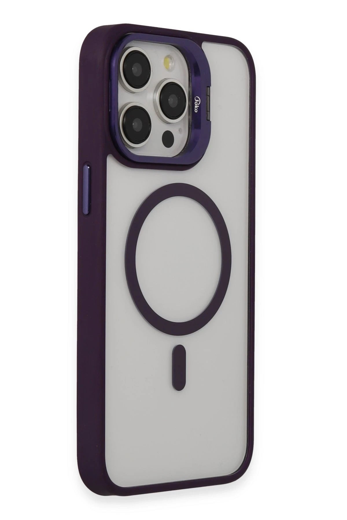 Joko Apple iPhone 14 Pro Kılıf Roblox Lens Magsafe Standlı Kapak - Derin Mor 2