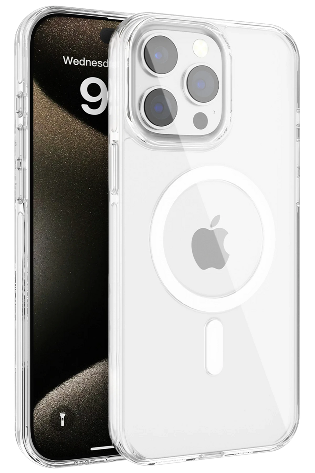 Joko Apple iPhone 15 Pro Gleam PC Sert Magsafe Kılıf - Şeffaf 1