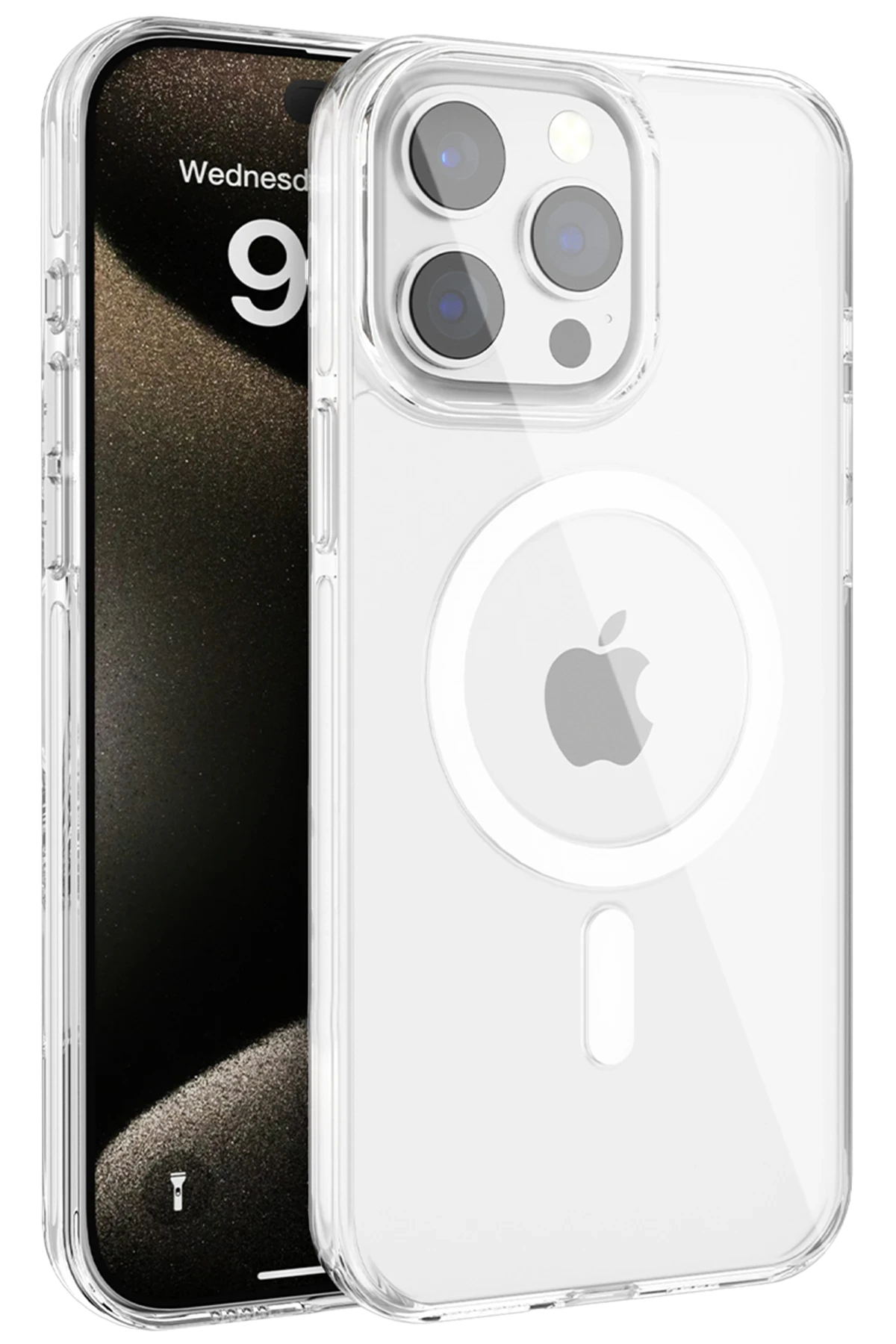 Joko Apple iPhone 15 Pro Gleam PC Sert Magsafe Kılıf - Şeffaf 1