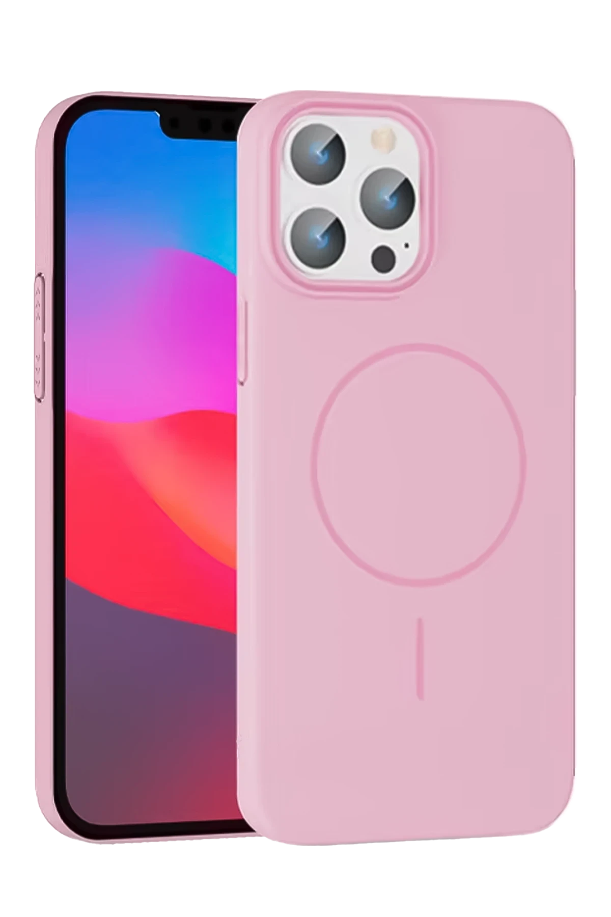 Joko Apple iPhone 15 Pro Max Broş Magsafe Kapak - Pembe 1