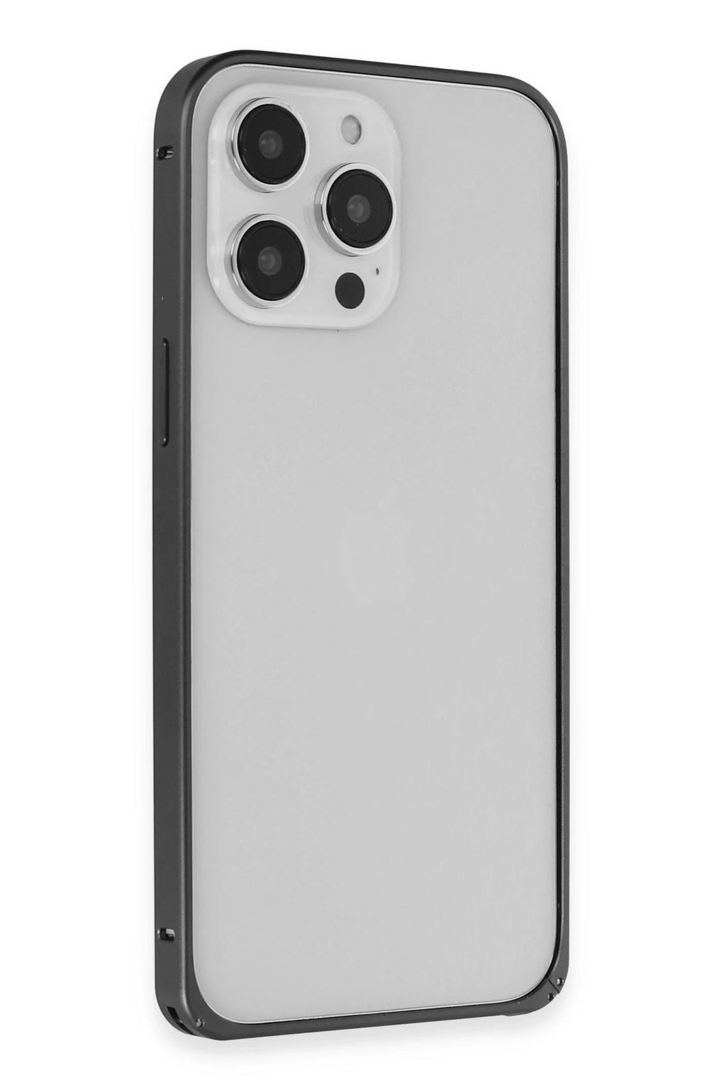 Joko Apple iPhone 15 Pro Max Kılıf Metal Bumper Magneticsafe Kapak - Siyah 3