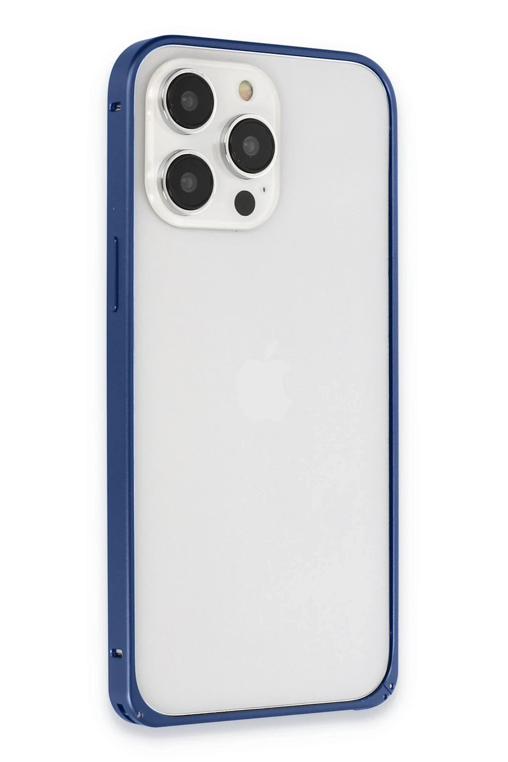 Joko Apple iPhone 15 Pro Max Metal Bumper Mat Kapak - Lacivert 3