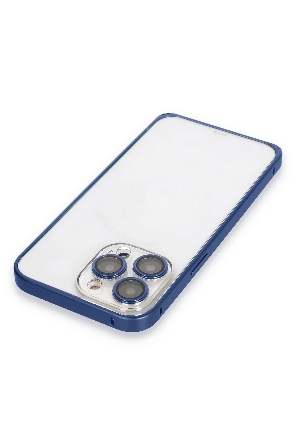 Joko Apple iPhone 15 Pro Max Metal Bumper Mat Kapak - Lacivert 4